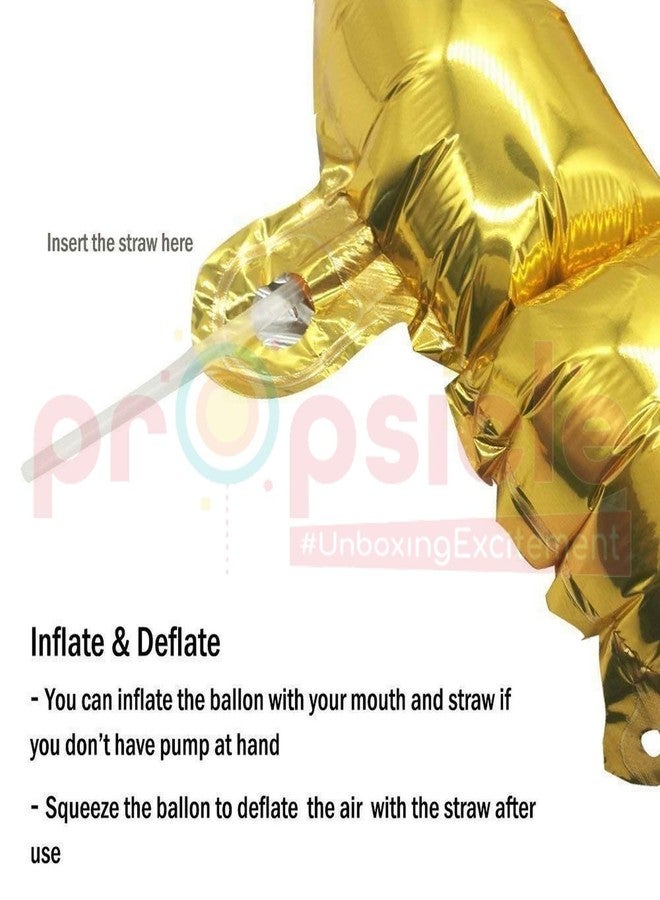 بروبسيكل بالونات هيليوم بروبسيكل مقاس 16 بوصة على شكل الرقم 10، لون ذهبي وردي، عبوة من قطعتين | بالونات عيد ميلاد/ذكرى زواج رقم 10 | الرقم 10 - Image 5